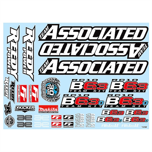 TEAM ASSOCIATED B6.3 DECAL SHEET